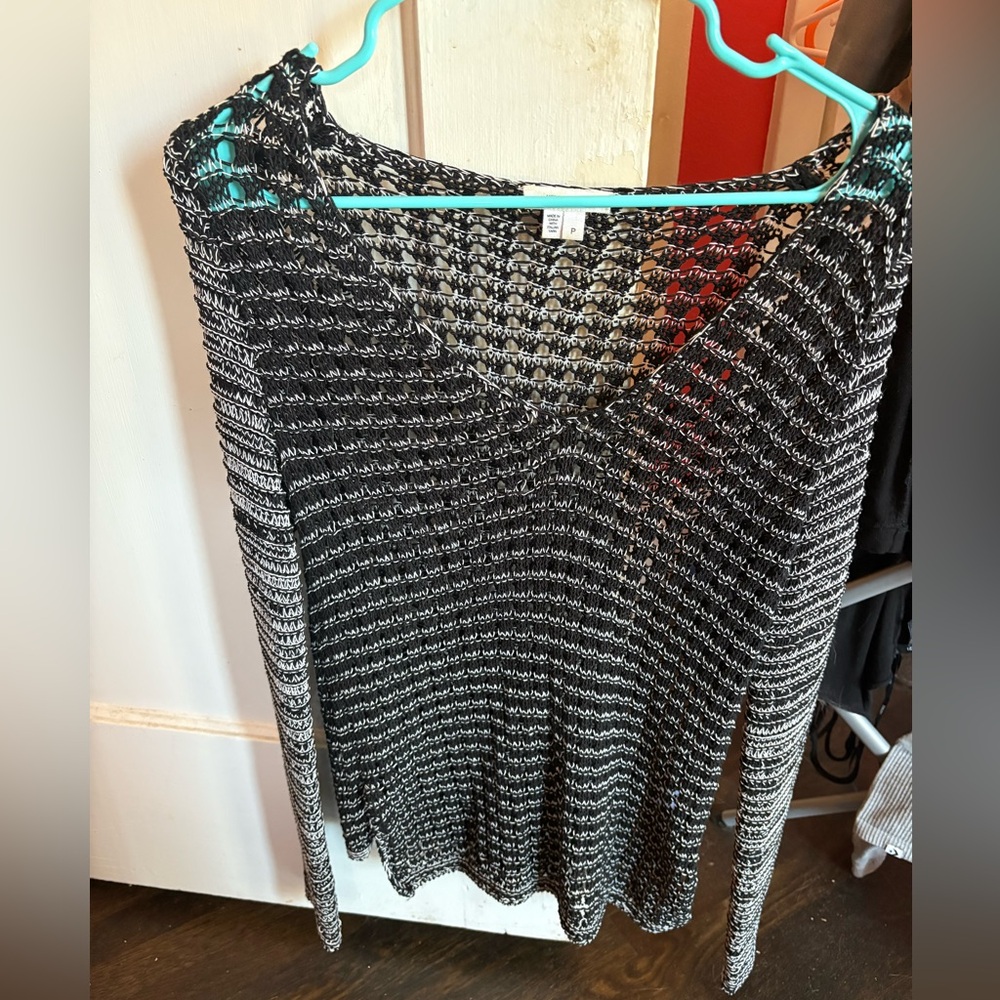 Helmut Lang Black and White Knit Sweater